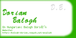 dorian balogh business card
